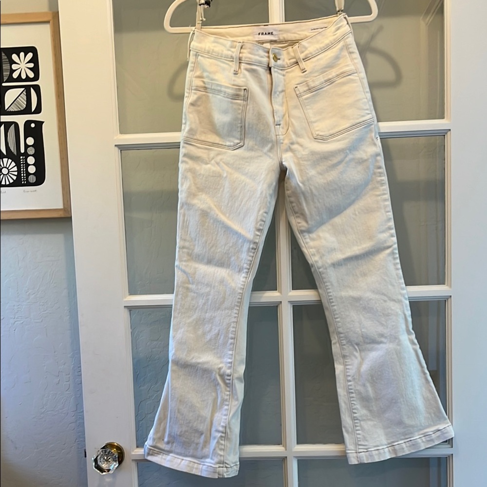 frame le bardot crop flare sz 26